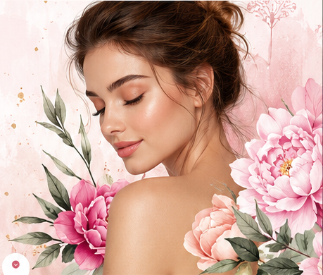 Kobieta i kwiaty Bloom Beauty Studio
